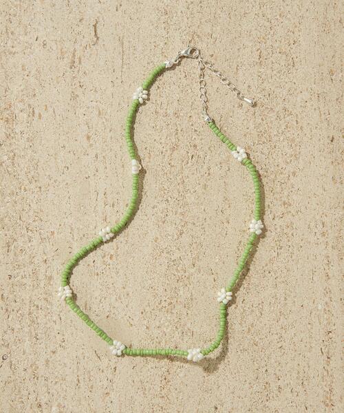 CITEN（シテン）の「＜CITEN（シテン）＞フラワー＆ビーズ 2連 ネックレス（ネックレス・レディース・シルバー/ケリー・FREE）」の7枚目の写真