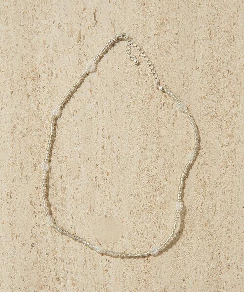 CITEN（シテン）の「＜CITEN（シテン）＞フラワー＆ビーズ 2連 ネックレス（ネックレス・レディース・シルバー/ケリー・FREE）」の5枚目の写真