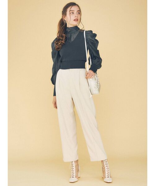 MERCURYDUO（マーキュリーデュオ）の「レースアップメッシュブーツ（その他シューズ・レディース・アイボリー/ブラック・36/38）」の5枚目の写真