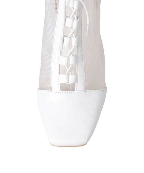 MERCURYDUO（マーキュリーデュオ）の「レースアップメッシュブーツ（その他シューズ・レディース・アイボリー/ブラック・36/38）」の19枚目の写真