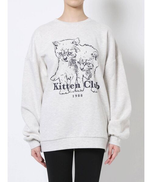 merry jenny（メリージェニー）の「KITTEN CLUBトレーナー（Tシャツ/カットソー・レディース・ブラック/ブラウン/グレー・FREE）」の22枚目の写真