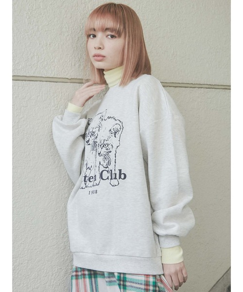 merry jenny（メリージェニー）の「KITTEN CLUBトレーナー（Tシャツ/カットソー・レディース・ブラック/ブラウン/グレー・FREE）」の16枚目の写真