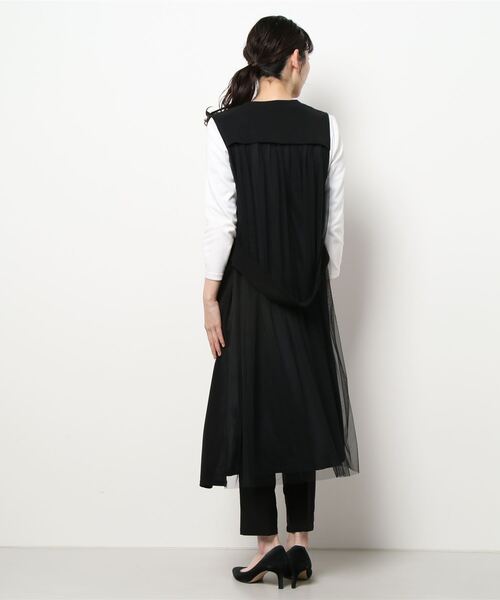 PICCIN（ピッチン）の「バックチュールロングジレ（ベスト・レディース・ライトグレー/ブラック・M/L）」の22枚目の写真