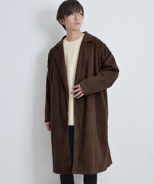 MinoriTY（マイノリティ）の「ソフトメルトン タイロッケン ロングコート（チェスターコート・メンズ・ブラック/グレー/ブラウン・L/M）」の8枚目の写真