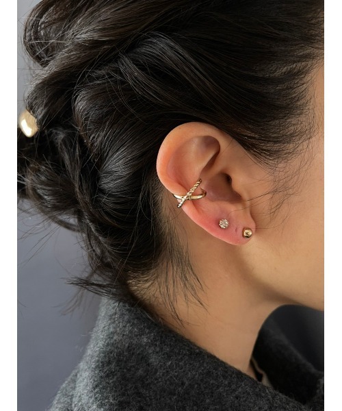 mou（モウ）の「ミニピアス＆イヤーカフ4セットアクセサリー（ピアス（両耳用）・レディース・シルバー/ゴールド・FREE）」の8枚目の写真