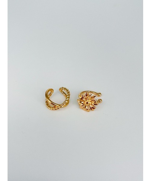 mou（モウ）の「ミニピアス＆イヤーカフ4セットアクセサリー（ピアス（両耳用）・レディース・シルバー/ゴールド・FREE）」の9枚目の写真