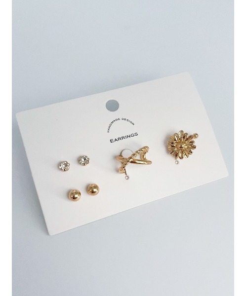 mou（モウ）の「ミニピアス＆イヤーカフ4セットアクセサリー（ピアス（両耳用）・レディース・シルバー/ゴールド・FREE）」の10枚目の写真