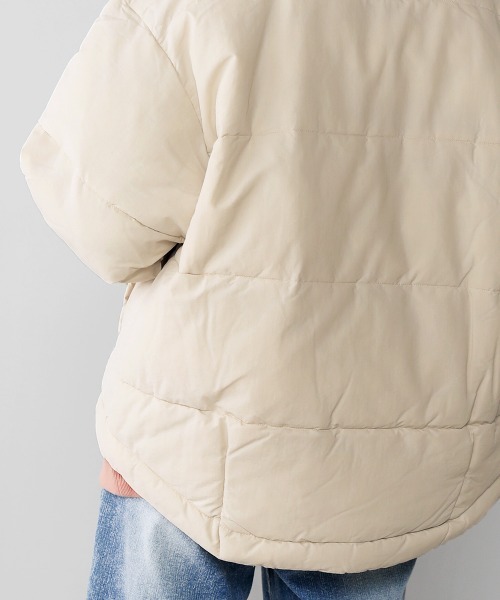 Bou Jeloud（ブージュルード）の「ノーカラー中綿ジャケット（ノーカラージャケット・レディース・ブラック/アイボリー・38）」の16枚目の写真