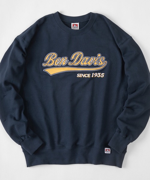 BEN DAVIS（ベンデイビス）の「【BEN　DAVIS/ベンデイビス】スタジアムロゴ ワッペン スウェット/トレーナー（スウェット・レディース・アッシュグレー/ネイビー/ダークグリーン/グリーン/ブルー・M/L/XL）」の4枚目の写真