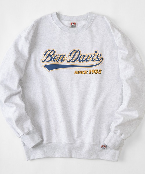 BEN DAVIS（ベンデイビス）の「【BEN　DAVIS/ベンデイビス】スタジアムロゴ ワッペン スウェット/トレーナー（スウェット・レディース・アッシュグレー/ネイビー/ダークグリーン/グリーン/ブルー・M/L/XL）」の2枚目の写真