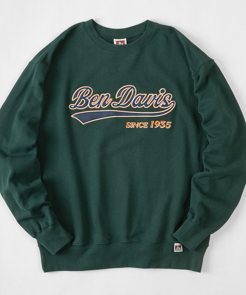 BEN DAVIS（ベンデイビス）の「【BEN　DAVIS/ベンデイビス】スタジアムロゴ ワッペン スウェット/トレーナー（スウェット・レディース・アッシュグレー/ネイビー/ダークグリーン/グリーン/ブルー・M/L/XL）」の3枚目の写真