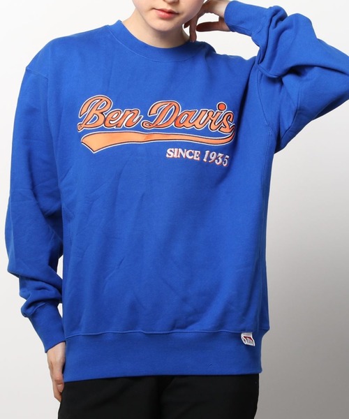 BEN DAVIS（ベンデイビス）の「【BEN　DAVIS/ベンデイビス】スタジアムロゴ ワッペン スウェット/トレーナー（スウェット・レディース・アッシュグレー/ネイビー/ダークグリーン/グリーン/ブルー・M/L/XL）」の10枚目の写真