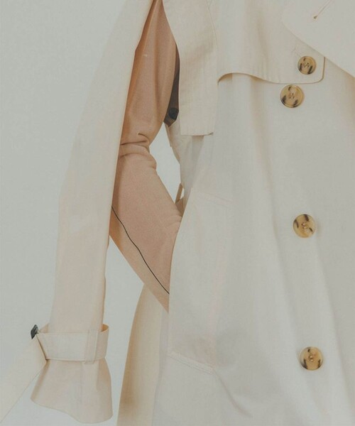 CLANE（クラネ）の「【CLANE/クラネ】2WAY SQUARE SLEEVE TRENCH COAT/2ウェイスクエアスリーブトレンチコート 12101-0042（トレンチコート・レディース・ベージュ/ピンク/アイボリー・1/2）」の12枚目の写真