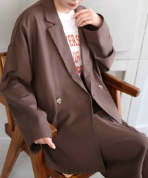 moment+ | *New Arrival*TRギャバ セットアップ（ダブルテーラードジャケット＆ツータックパンツ）(セットアップ)