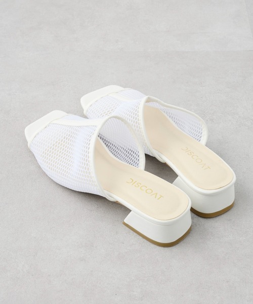 DISCOAT(ディスコート)の「メッシュミュールサンダル(サンダル・レディース・オフホワイト/ブラック・MEDIUM/LARGE)」の15枚目の写真