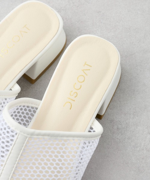 DISCOAT(ディスコート)の「メッシュミュールサンダル(サンダル・レディース・オフホワイト/ブラック・MEDIUM/LARGE)」の21枚目の写真