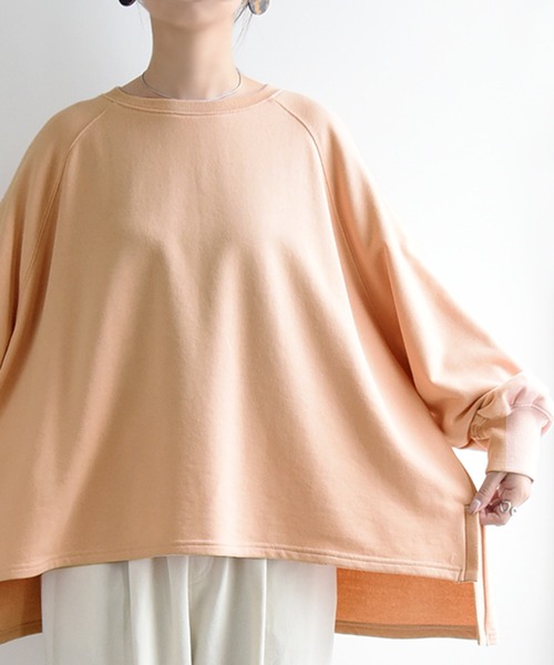 and it_（アンドイット）の「ボリュームスリーブゆるスウェット（スウェット・レディース・ピンク/ベージュ/ホワイト/チャコールグレー/ダークグリーン/ブラック/サックスブルー・M）」の8枚目の写真