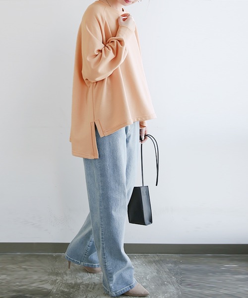 and it_（アンドイット）の「ボリュームスリーブゆるスウェット（スウェット・レディース・ピンク/ベージュ/ホワイト/チャコールグレー/ダークグリーン/ブラック/サックスブルー・M）」の10枚目の写真