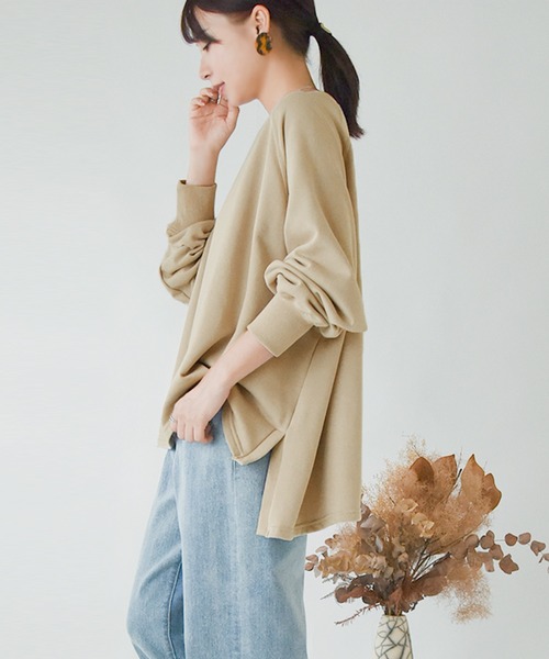 and it_（アンドイット）の「ボリュームスリーブゆるスウェット（スウェット・レディース・ピンク/ベージュ/ホワイト/チャコールグレー/ダークグリーン/ブラック/サックスブルー・M）」の18枚目の写真