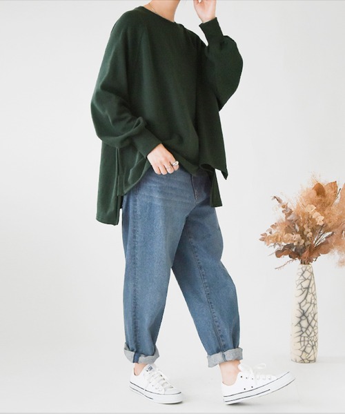 and it_（アンドイット）の「ボリュームスリーブゆるスウェット（スウェット・レディース・ピンク/ベージュ/ホワイト/チャコールグレー/ダークグリーン/ブラック/サックスブルー・M）」の22枚目の写真