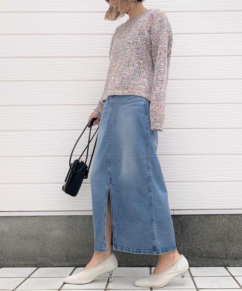 Q(キュー)の「MIXヤーンニット(ニット/セーター・レディース・マルチ/ホワイト系その他・MEDIUM)」の9枚目の写真