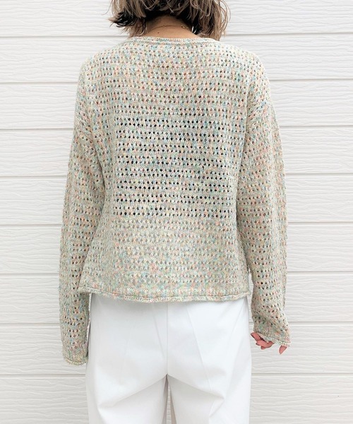 Q(キュー)の「MIXヤーンニット(ニット/セーター・レディース・マルチ/ホワイト系その他・MEDIUM)」の5枚目の写真