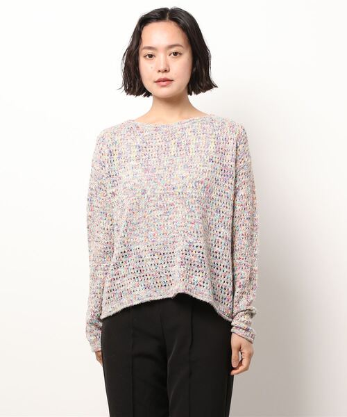 Q(キュー)の「MIXヤーンニット(ニット/セーター・レディース・マルチ/ホワイト系その他・MEDIUM)」の11枚目の写真