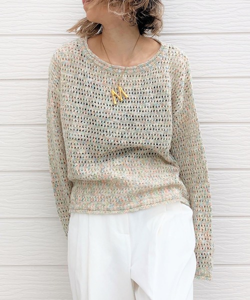 Q(キュー)の「MIXヤーンニット(ニット/セーター・レディース・マルチ/ホワイト系その他・MEDIUM)」の14枚目の写真