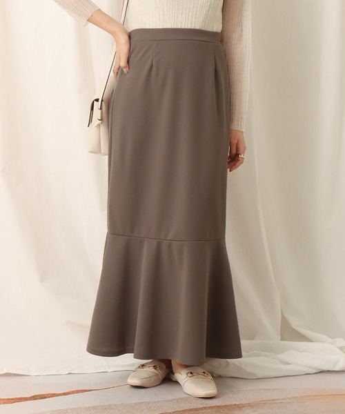 libelle more（リベル モア）の「カットジョーゼット切替マーメイドスカート（スカート・レディース・ブラック/グレイッシュベージュ/モカ・M/L）」の3枚目の写真