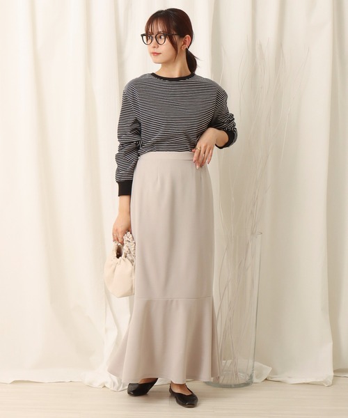 libelle more（リベル モア）の「カットジョーゼット切替マーメイドスカート（スカート・レディース・ブラック/グレイッシュベージュ/モカ・M/L）」の14枚目の写真