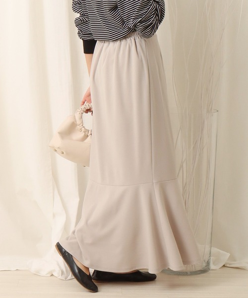 libelle more（リベル モア）の「カットジョーゼット切替マーメイドスカート（スカート・レディース・ブラック/グレイッシュベージュ/モカ・M/L）」の17枚目の写真
