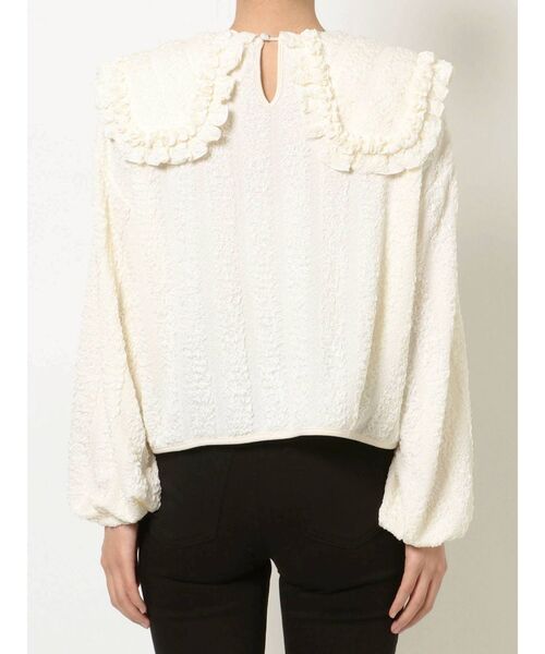 merry jenny（メリージェニー）の「くしゅくしゅショートTOPS（Tシャツ/カットソー・レディース・ブラック/アイボリー・FREE）」の6枚目の写真