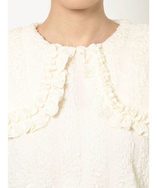 merry jenny（メリージェニー）の「くしゅくしゅショートTOPS（Tシャツ/カットソー・レディース・ブラック/アイボリー・FREE）」の7枚目の写真