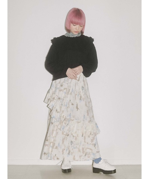 merry jenny（メリージェニー）の「くしゅくしゅショートTOPS（Tシャツ/カットソー・レディース・ブラック/アイボリー・FREE）」の22枚目の写真