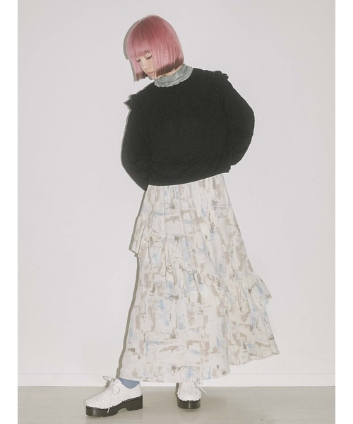 merry jenny（メリージェニー）の「くしゅくしゅショートTOPS（Tシャツ/カットソー・レディース・ブラック/アイボリー・FREE）」の21枚目の写真