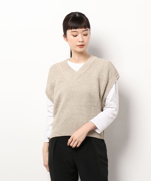 UNFIL（アンフィル）の「unfil | ヘンプスリーブレスニットトップ