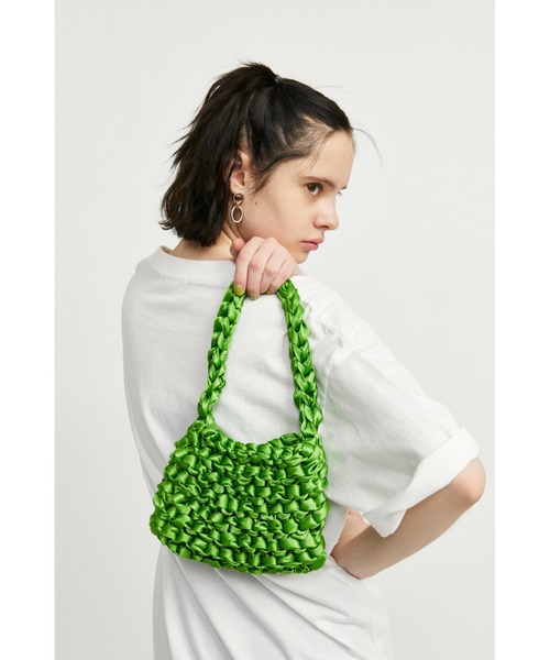 SLY（スライ）の「RIBBON YARN BAG リボン ヤーン バッグ（ハンドバッグ・レディース・ピンク/グリーン・FREE）」の14枚目の写真
