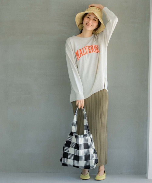 LEPSIM（レプシィム）の「ミニウラケロゴプリントプルオーバー　271500（Tシャツ/カットソー・レディース・ブラック/グレー/オフホワイト・FREE）」の8枚目の写真