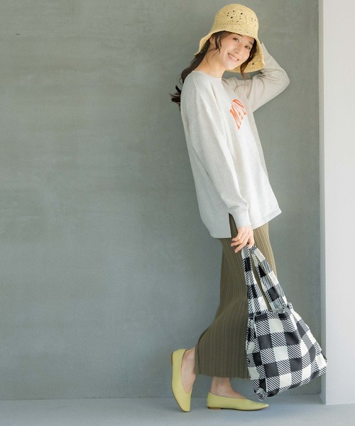 LEPSIM（レプシィム）の「ミニウラケロゴプリントプルオーバー　271500（Tシャツ/カットソー・レディース・ブラック/グレー/オフホワイト・FREE）」の9枚目の写真