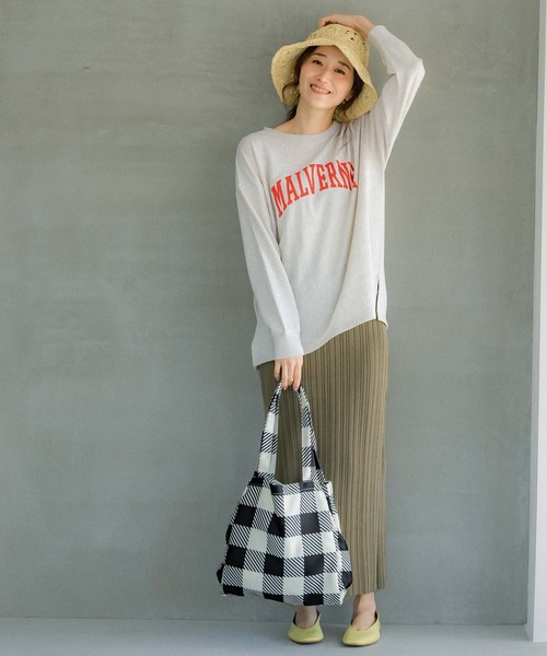 LEPSIM（レプシィム）の「ミニウラケロゴプリントプルオーバー　271500（Tシャツ/カットソー・レディース・ブラック/グレー/オフホワイト・FREE）」の19枚目の写真