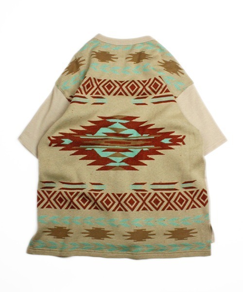 Universal Style Wear（ユニバーサルスタイルウェア）の「Universal Style Wear ナバホ ジャカード Tシャツ（Tシャツ/カットソー・メンズ・グリーン系その他/ブラック/グレイッシュベージュ/オフホワイト・X-LARGE/LARGE/MEDIUM）」の21枚目の写真