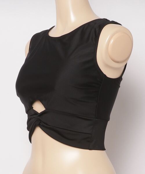 EGOIST（エゴイスト）の「EGOIST/エゴイスト  水陸両用  無地/タイダイ柄フィットネスブラトップ /セットアップ対応  24808（水着・レディース・ブラック/グレー/ブルー・11号/9号）」の5枚目の写真