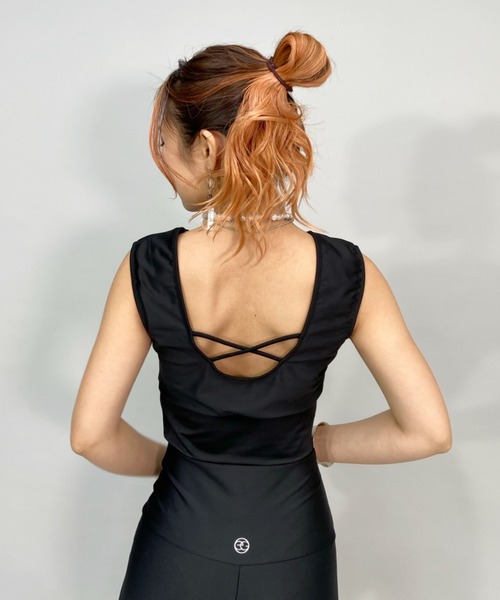 EGOIST（エゴイスト）の「EGOIST/エゴイスト  水陸両用  無地/タイダイ柄フィットネスブラトップ /セットアップ対応  24808（水着・レディース・ブラック/グレー/ブルー・11号/9号）」の7枚目の写真