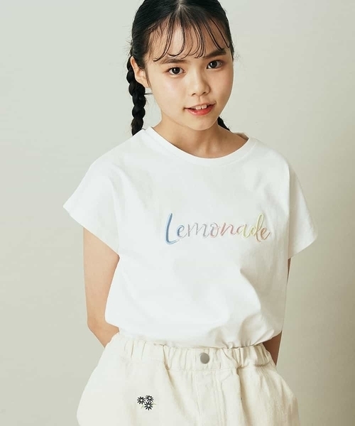 a.v.v（アーヴェヴェ）の「[100-130]アイスタッチレモンコレクションTシャツ（Tシャツ/カットソー・キッズ・クリーム/ライトブルー/グリーン/ホワイト/ライトピンク・130/120/110/100）」の2枚目の写真