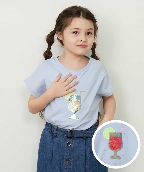 a.v.v（アーヴェヴェ）の「[100-130]アイスタッチレモンコレクションTシャツ（Tシャツ/カットソー・キッズ・クリーム/ライトブルー/グリーン/ホワイト/ライトピンク・130/120/110/100）」の4枚目の写真