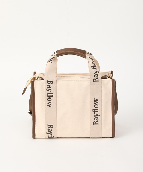 BAYFLOW（ベイフロー）の「ロゴテープキャンバストート（トートバッグ・レディース・ブラック/ブラウン・FREE）」の7枚目の写真