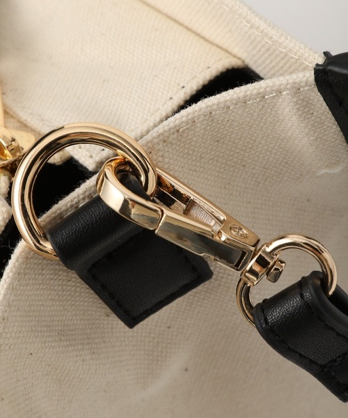 BAYFLOW（ベイフロー）の「ロゴテープキャンバストート（トートバッグ・レディース・ブラック/ブラウン・FREE）」の14枚目の写真