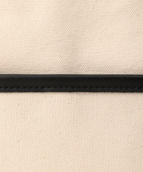 BAYFLOW（ベイフロー）の「ロゴテープキャンバストート（トートバッグ・レディース・ブラック/ブラウン・FREE）」の4枚目の写真