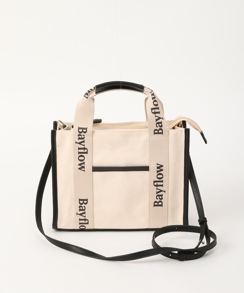 BAYFLOW（ベイフロー）の「ロゴテープキャンバストート（トートバッグ・レディース・ブラック/ブラウン・FREE）」の16枚目の写真