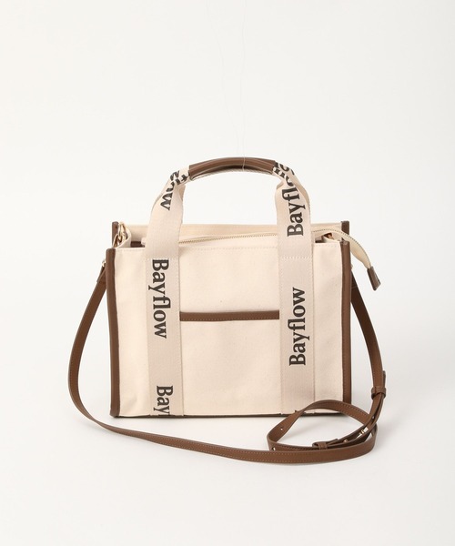 BAYFLOW（ベイフロー）の「ロゴテープキャンバストート（トートバッグ・レディース・ブラック/ブラウン・FREE）」の15枚目の写真